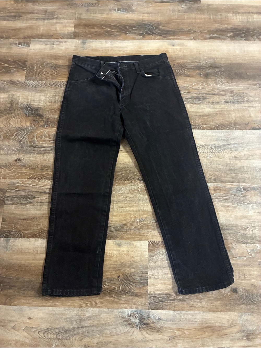 Rustler men’s black denim jeans 34x30